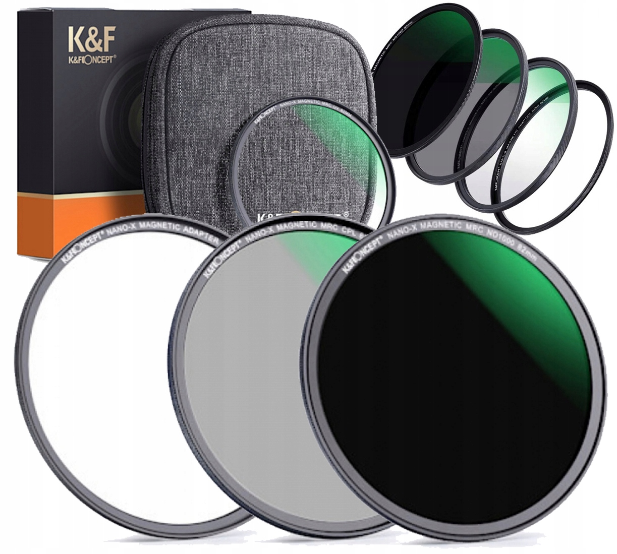 Sada Magnetických filtrů MC Uv Polarizační Cpl ND1000 82 mm Nano X K&f