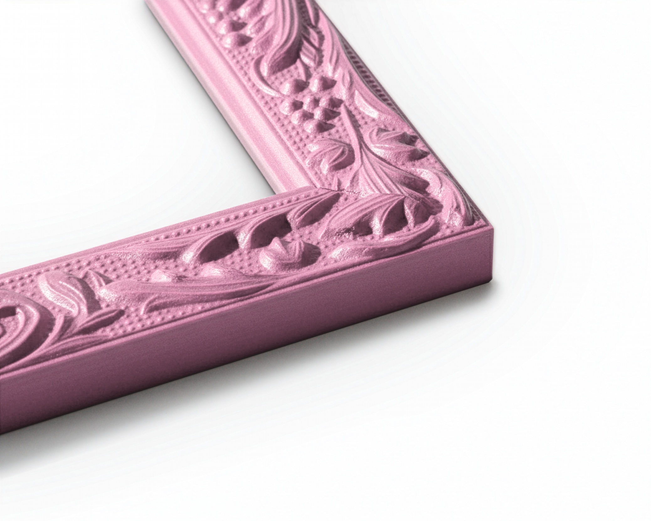 Rám 70x100 růžový, dřevěný, zdobený ornamentem na plakát, foto