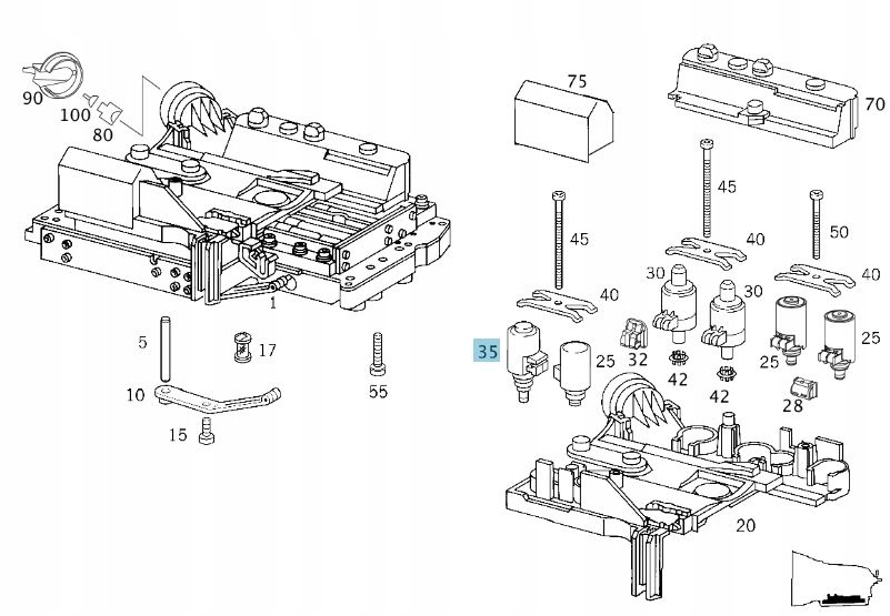 ZAWOR ELEKTROZAWOR AUTOMAT SKRZYNI 722 6 MERCEDES Gearbox type Automatic