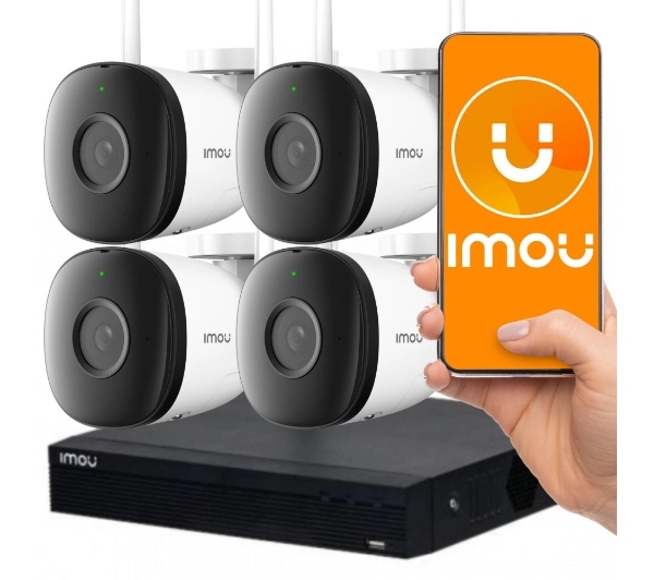Zestaw kamer do monitoringu Imou NVR1104HS-W-S2-CE- 1T/4-F22P-0280B 4szt.