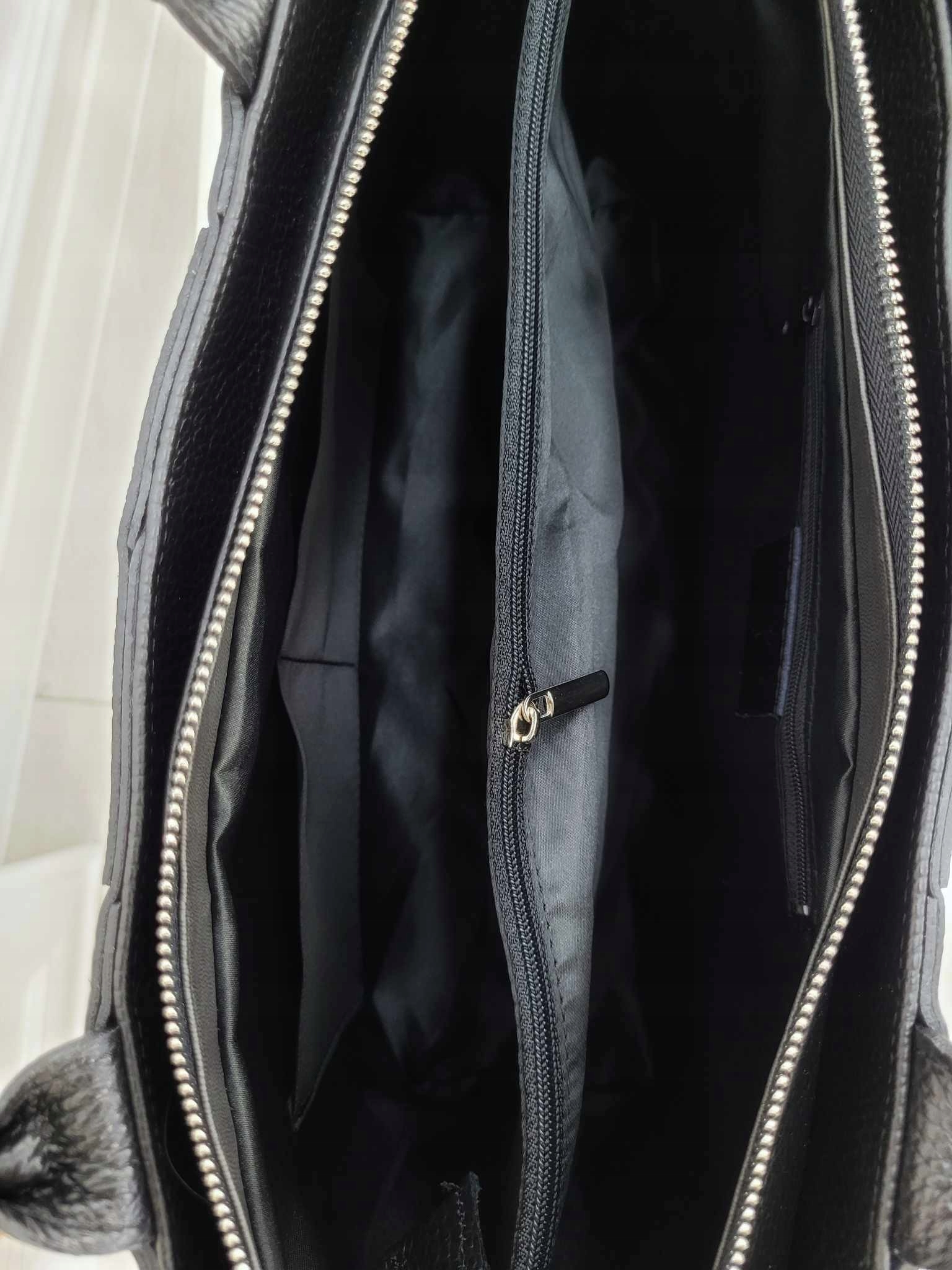 Torba Shopper Prefetta Skóra Naturalna Brąz Czekolada Cechy dodatkowe kieszonka na telefon