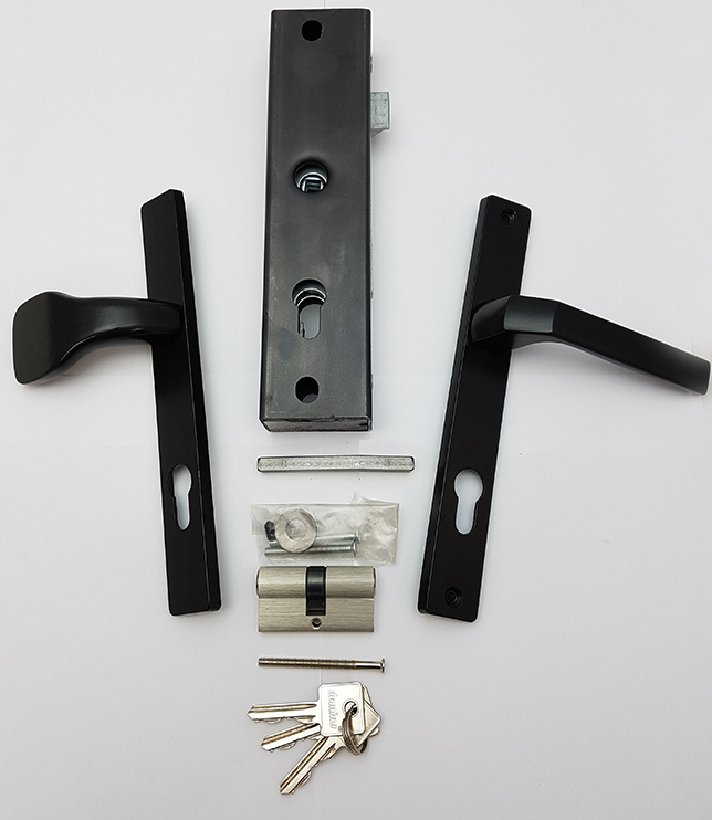 ZAMEK DO FURTKI KLAMKA POCHWYT KASETA PROFIL 40x60 MM WKŁADKA NA KLUCZ Marka Kut-Met