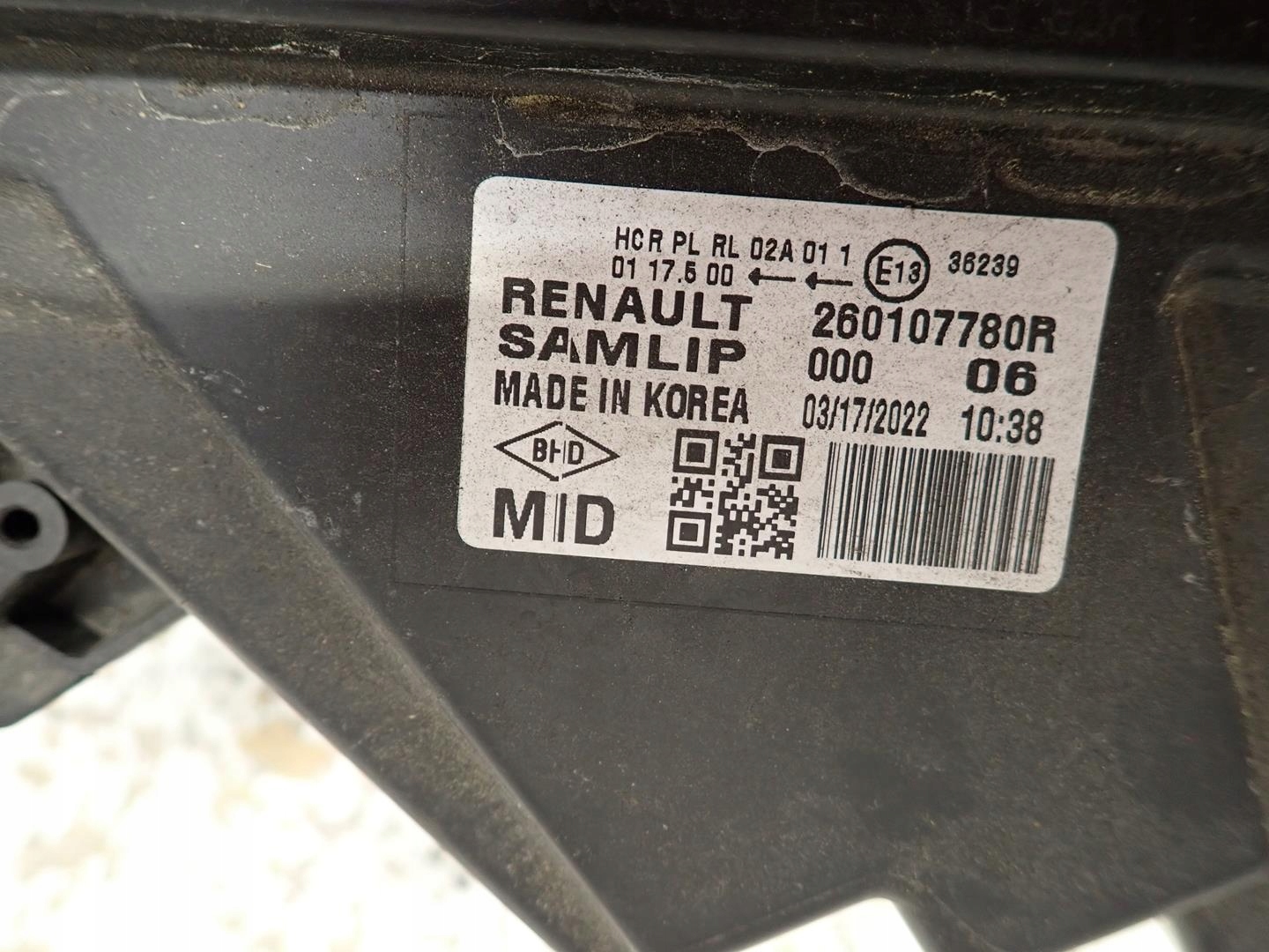 light front front right RENAULT ARKANA 2021- FULL LED 260107780