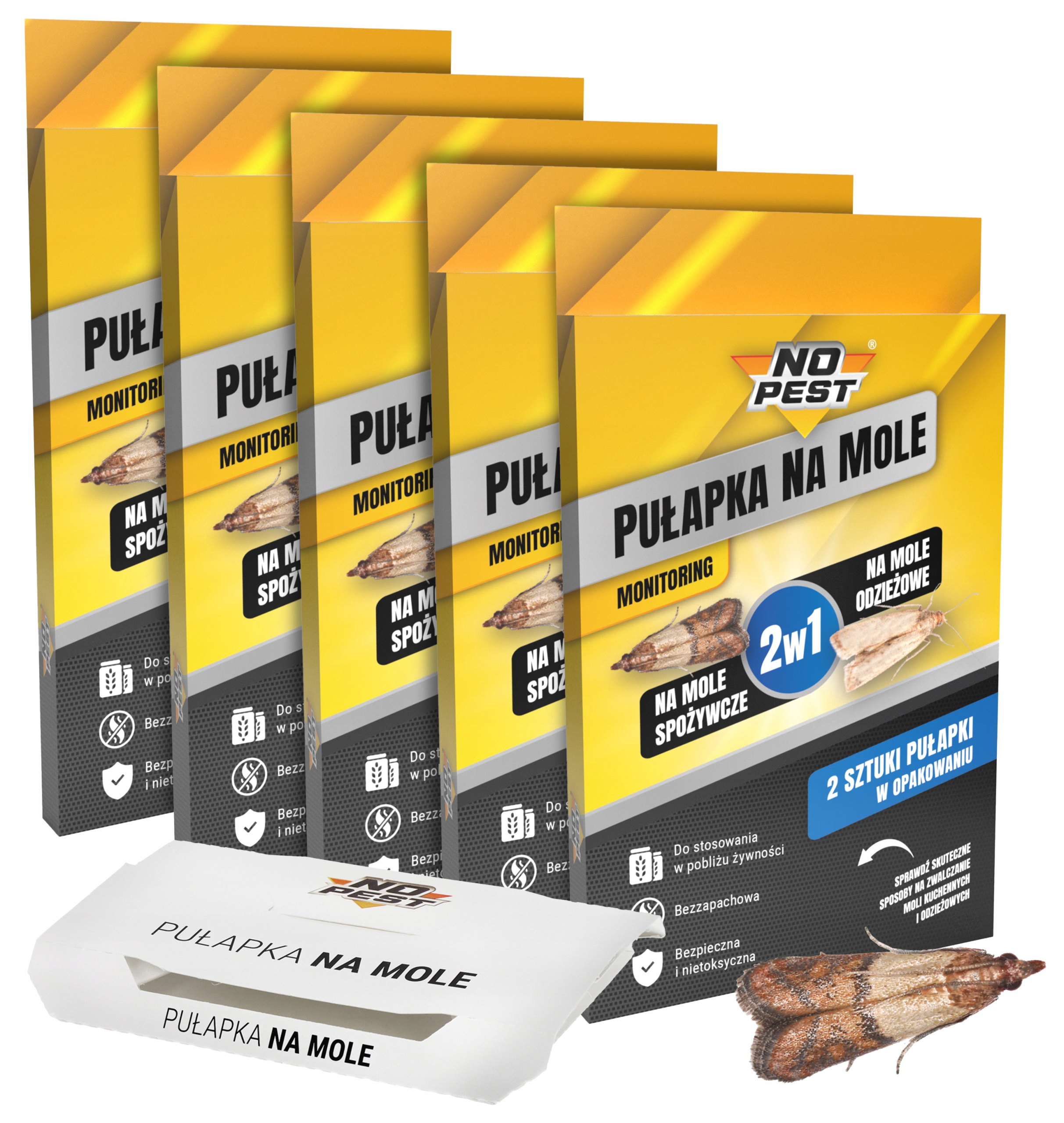 PUŁAPKA LEPOWA LEP NA MOLE SPOŻYWCZE KUCHENNE ODZIEŻOWE UBRANIOWE (10 SZT)