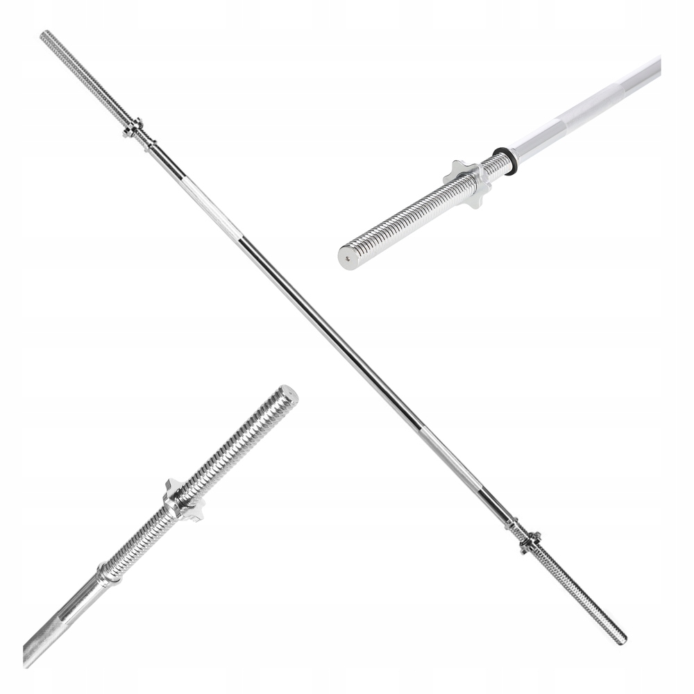 Gryf Prosty Stalowy Sztanga Do Treningu Siłowego 200 cm Zaciski Hms