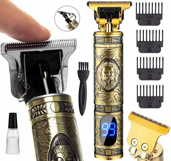 MASZYNKA TRYMER DO STRZYŻENIA GOLENIA WŁOSÓW BRODY REGULACJĄ GOLARKA LCD