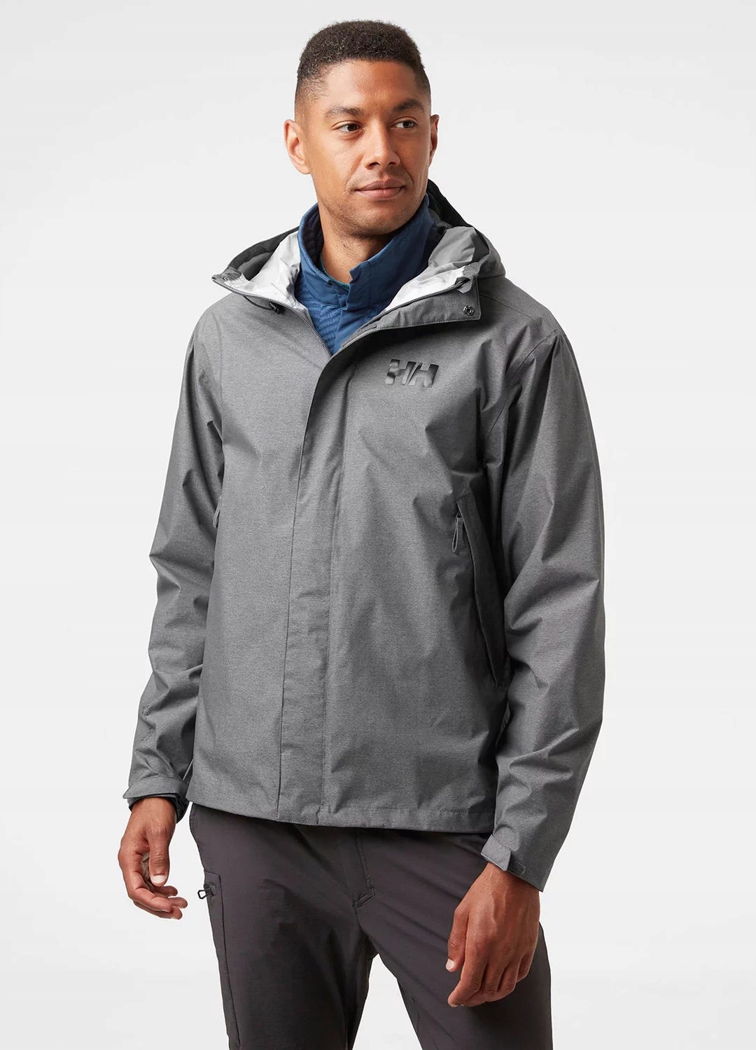 Helly Hansen Šedá Softshellová Bunda S Odnímatelnou Kapucí S
