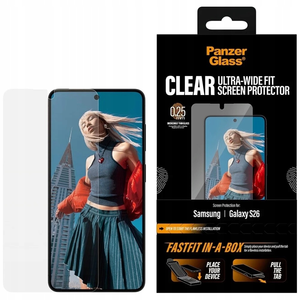 PanzerGlass Ultra-Wide Fit FastFit pro Samsung Galaxy S26