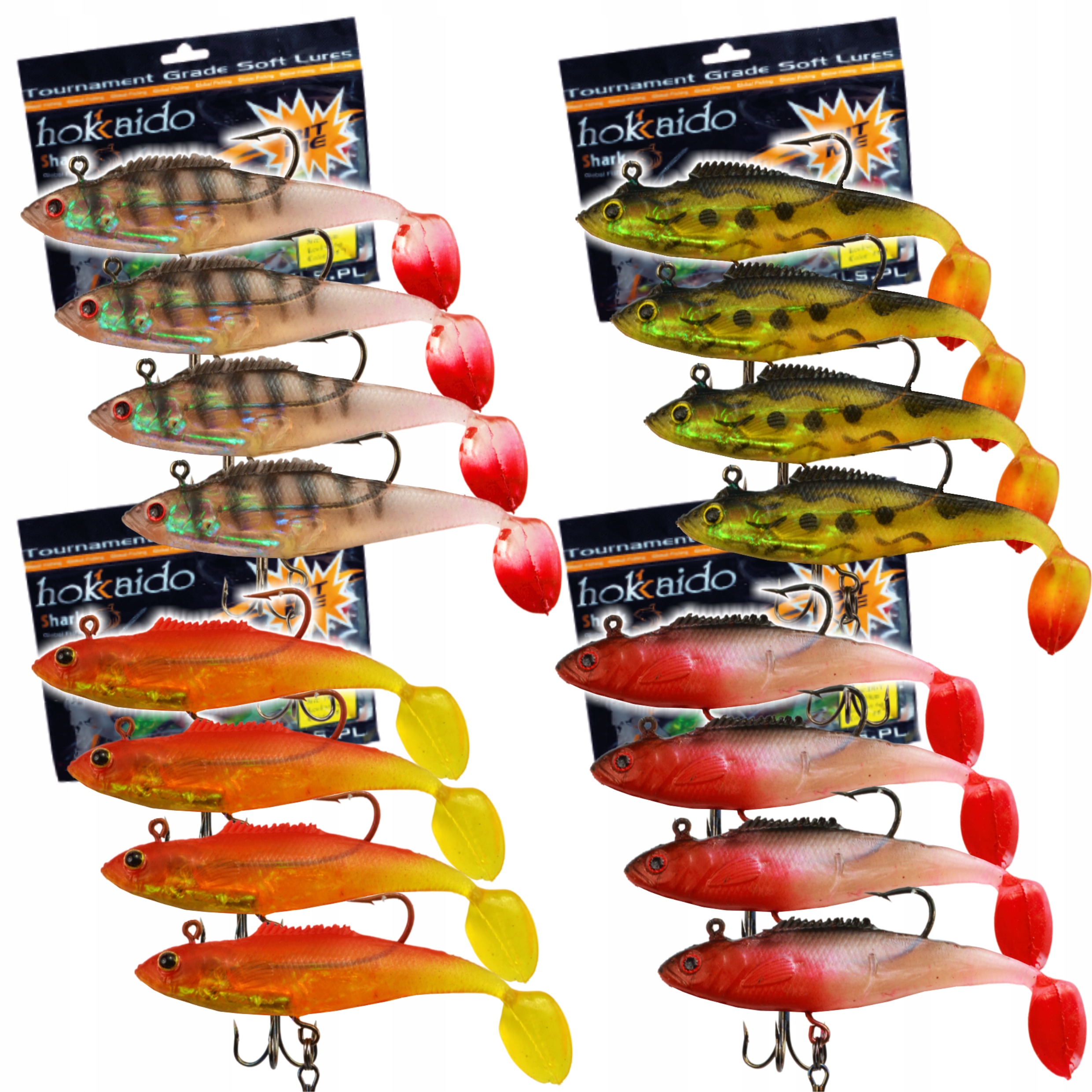 

Zestaw Na Szczupaka Gumy Zbrojone 8CM 4KOL. 16szt