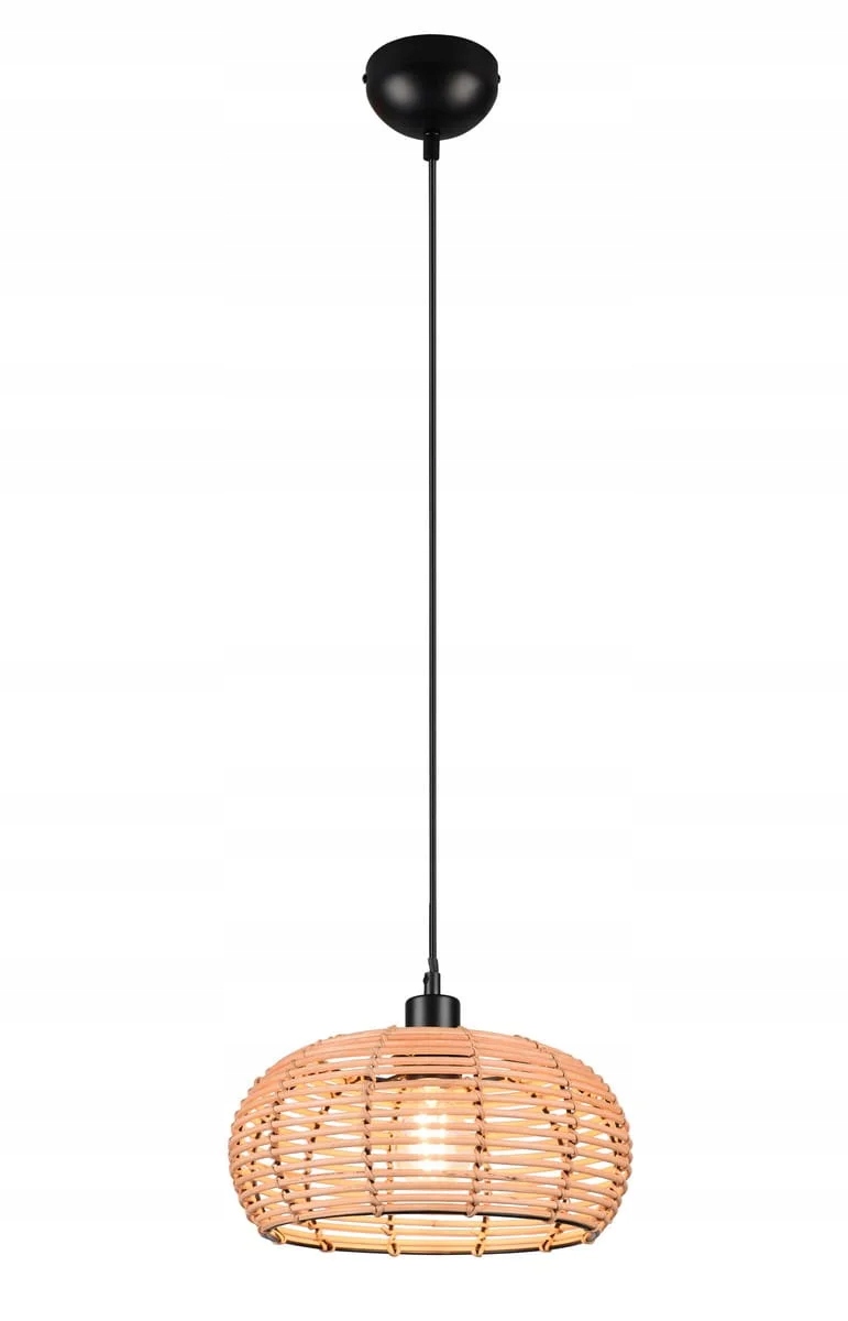 Závesná lampa v štýle boho ratan, hnedá Trio