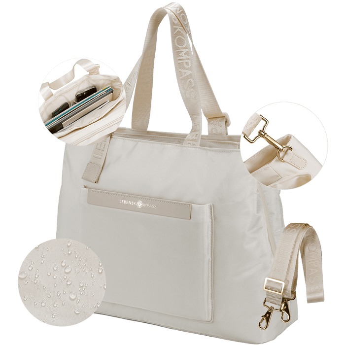 TOREBKA DAMSKA LEBENSKOMPASS 11L ELEGANCKA STYLOWA TORBA Z PASKIEM