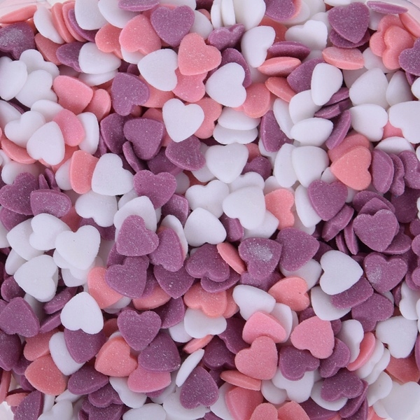 Levně Cukrový Posyp Srdíčka MIX 1 kg Konfety Valentýnské srdce