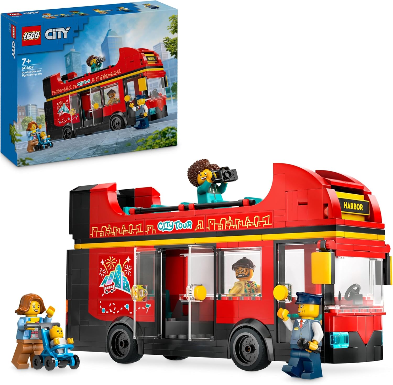 Lego 60407 City Czerwony Piętrowy Autokar Zabawka Dla Dzieci Z 5 Postaciami