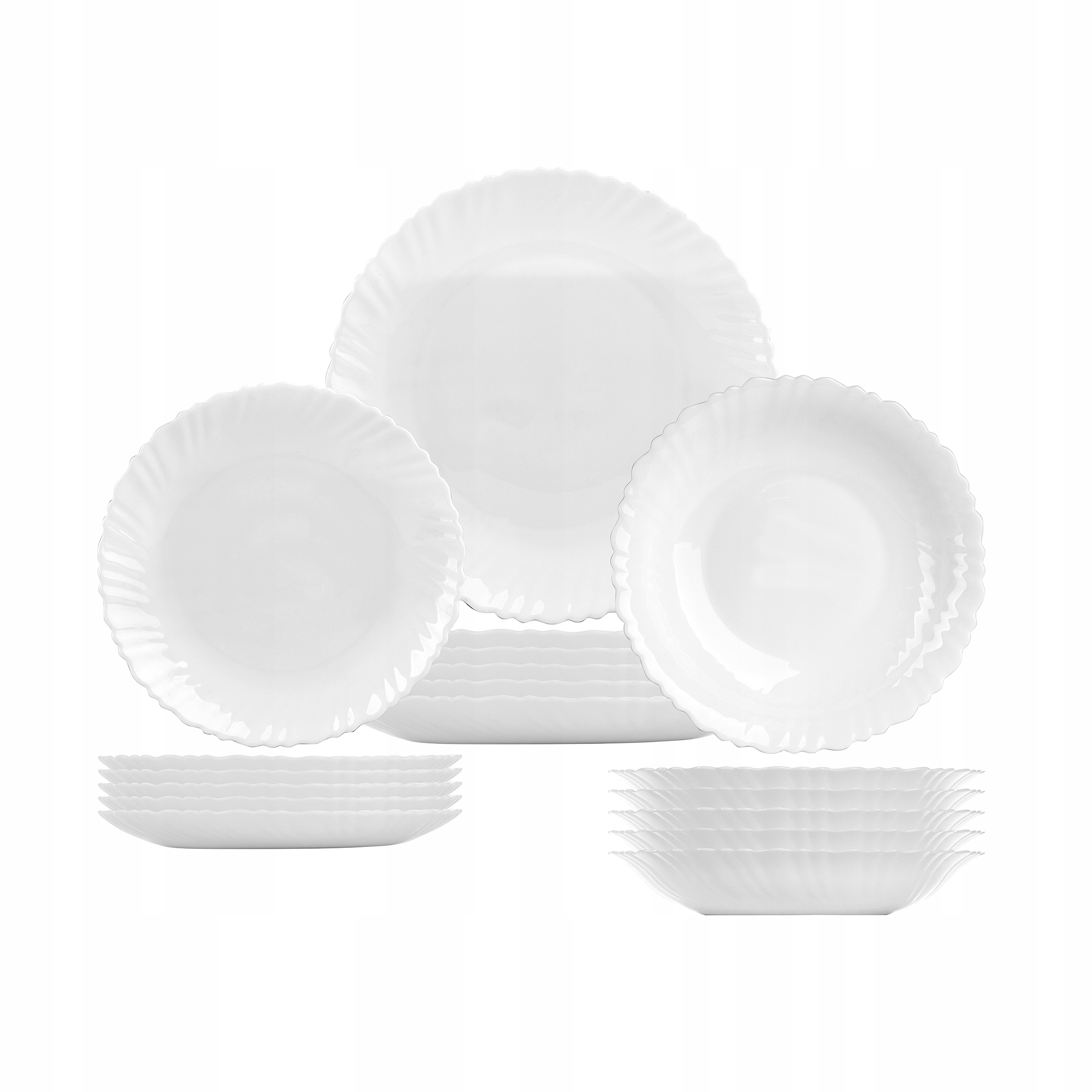 KOMPLET OBIADOWY AGNES DLA 6 OSÓB SERWIS TALERZY 18 EL BIAŁY FESTA ITALIA Kod producenta zastawa zestaw talerzy