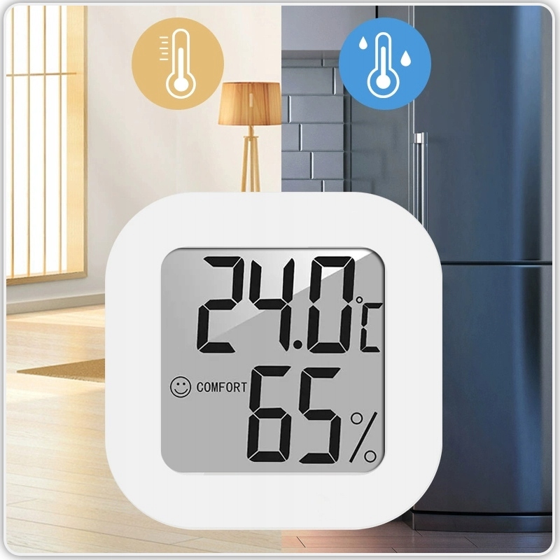 ZESTAW 4 SZT. TERMOMETR ELEKTRONICZNY HIGROMETR POKOJOWY STACJA POGODY Marka FLIX