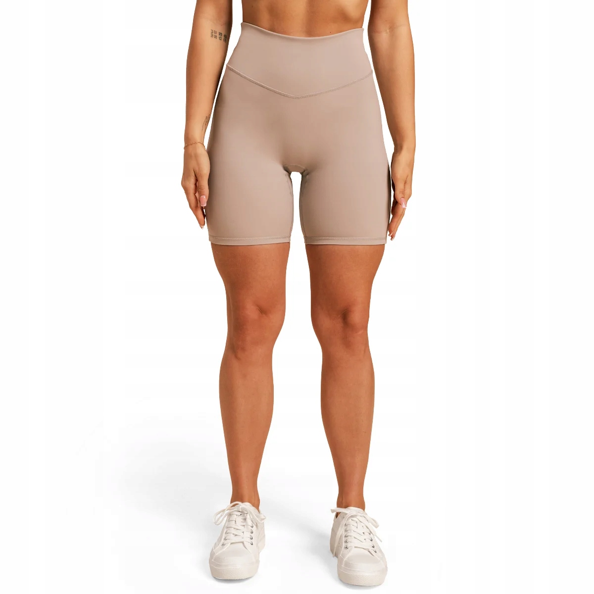 Krótkie Spodenki Damskie Szorty Wysoki Stan Siłownia Joga Ash BeastPink Xs