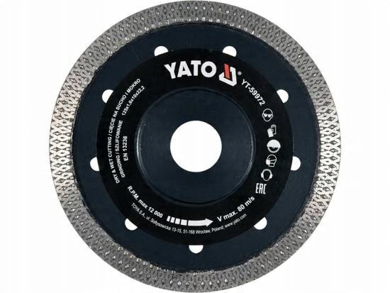 

Tarcza 125MM Do Cięcia Ceramiki Gresu Yato