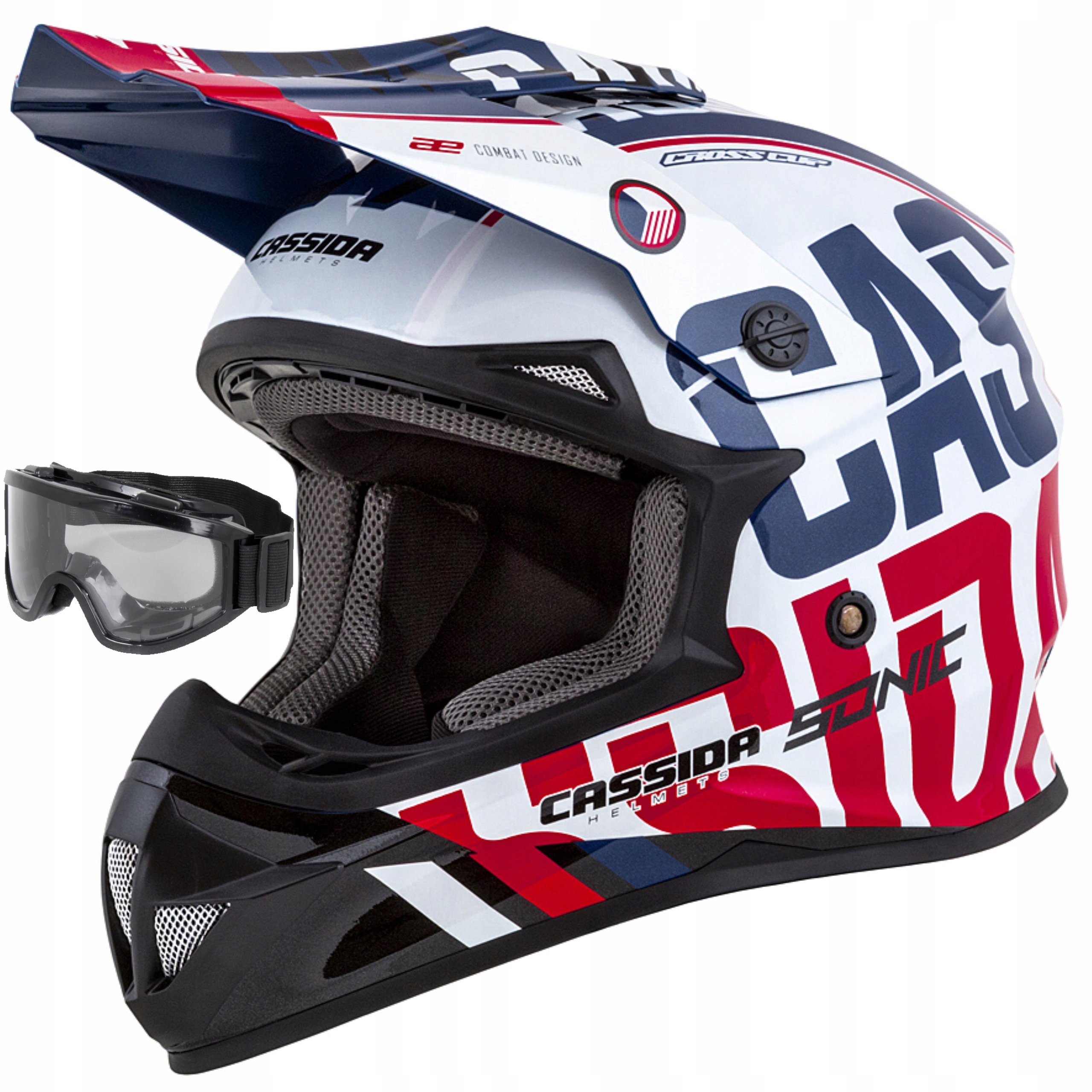 

Kask Dla Dziecka Motocyklowy Cross Cassida Gogle