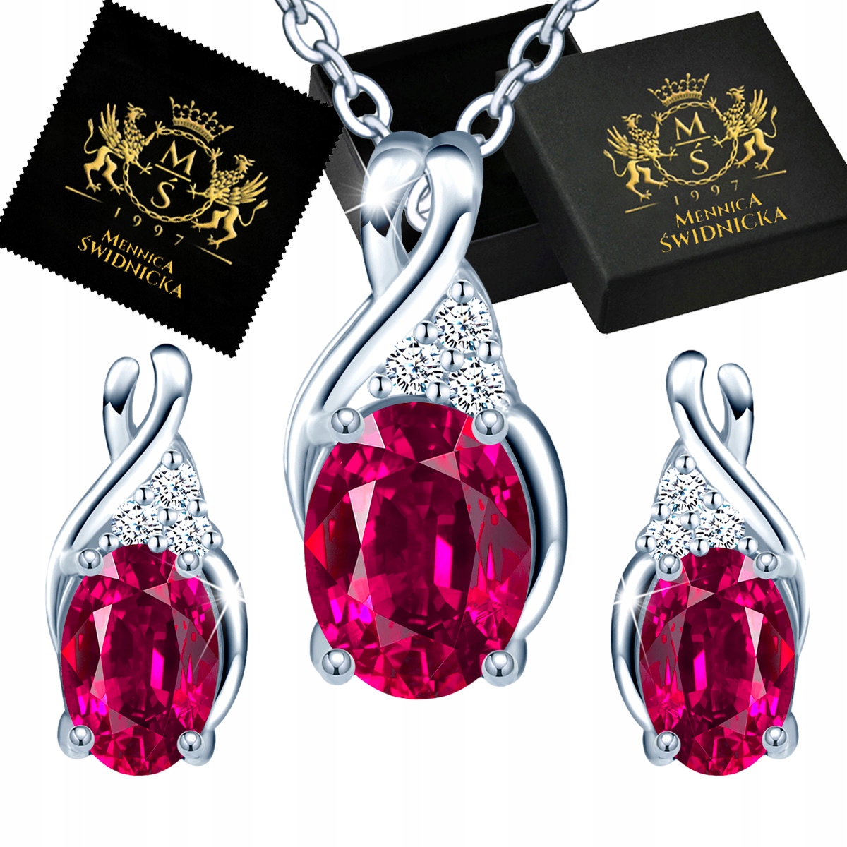 Sada stříbrných šperků Stříbro 925 Dámská sada Zirkony jako Dárek