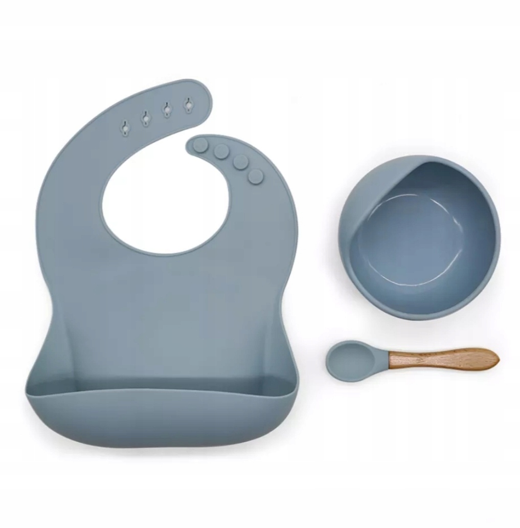 Zestaw do karmienia 3 elementy Śliniak Miska Łyżka