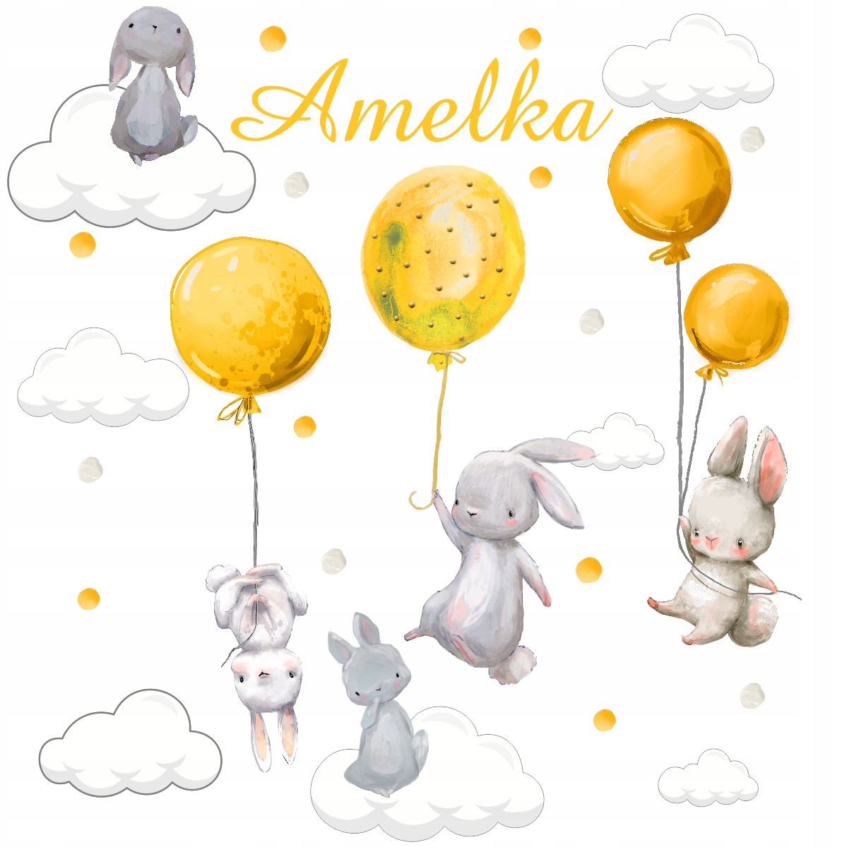 

Naklejka na ścianę z imieniem dzieci 120x60