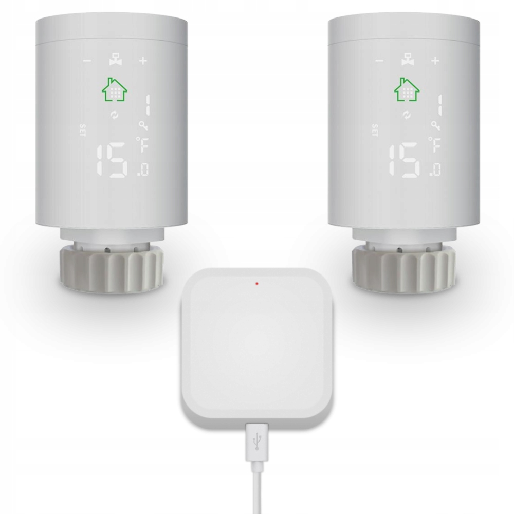 

Termostat Grzejnikowy 2 szt Bramka Tuya ZigBee