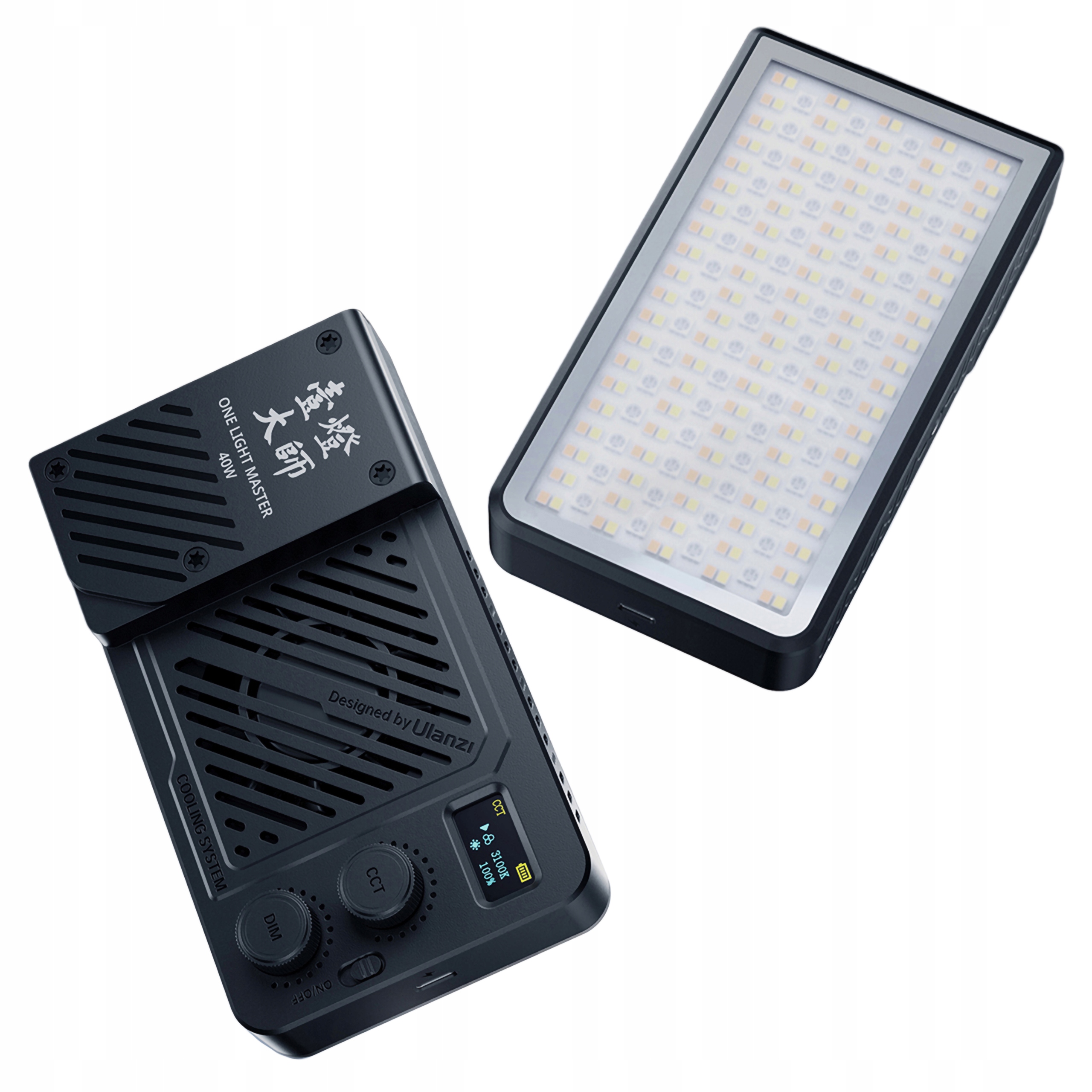 Rgb Led lampa pro streamování akumulátor 5000 mAh 40 W difuzér 20 efektů Fx