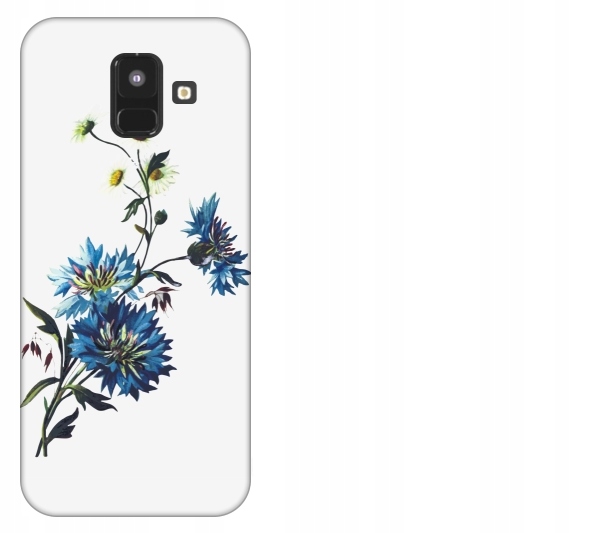 

Etui pokrowiec Samsung Galaxy A6 2018 Kwiat niebie