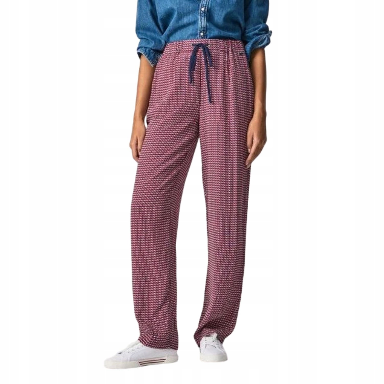 Kalhoty Pepe Jeans látkové s vysokým pasem, volné, vzdušné na léto, velikost vel. S