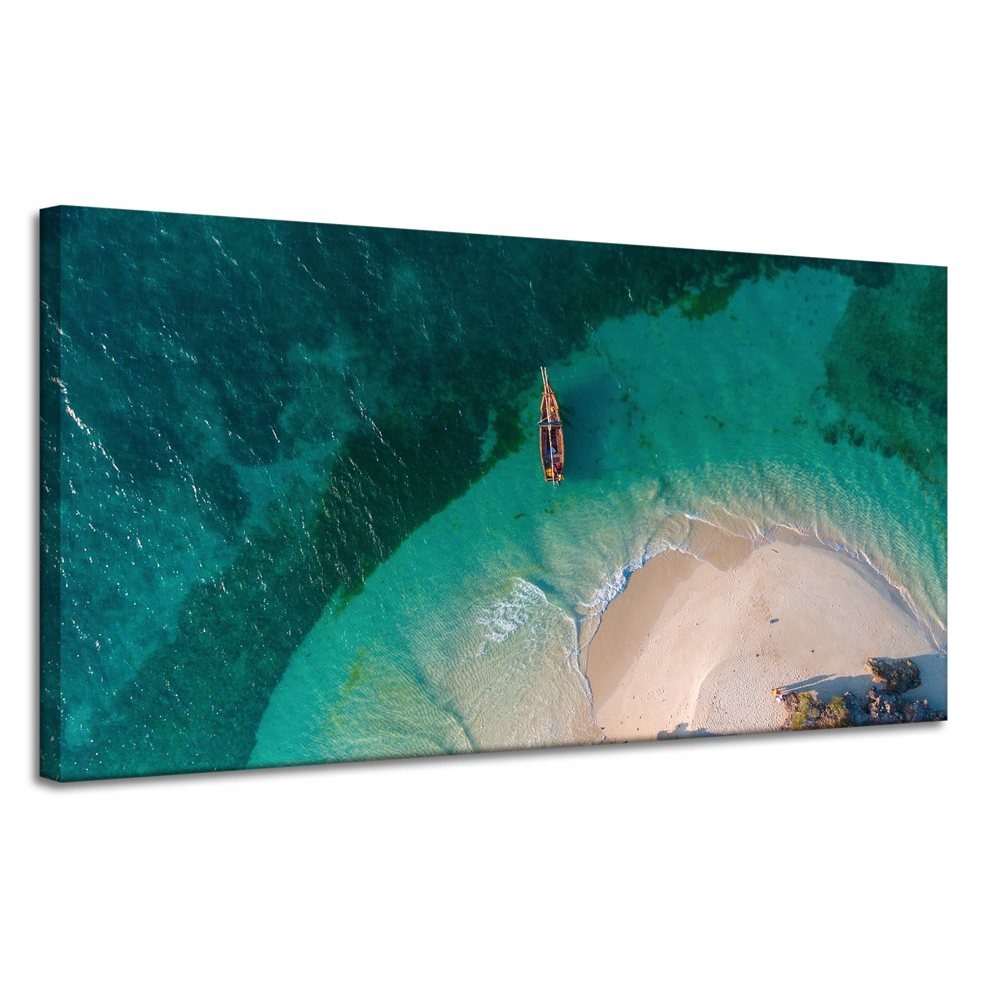 Obraz na plátně Voda Pláž Příroda Loď Teplo 120x60 cm Ideální jako dárek