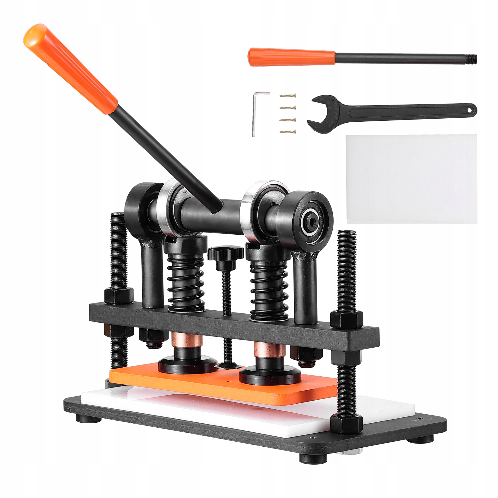 Vevor Ręczna Dwukołowa Maszyna Do Wytłaczania Skóry 26x12CM 1,5 Tony