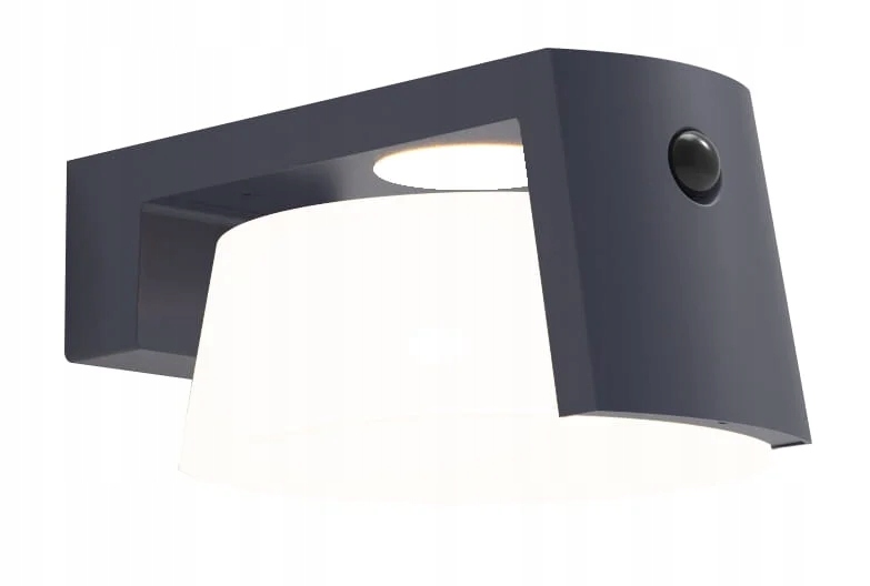 Venkovní nástěnné svítidlo Moon Solar s pohybovým senzorem, šedé, 9.5 W, Lutec