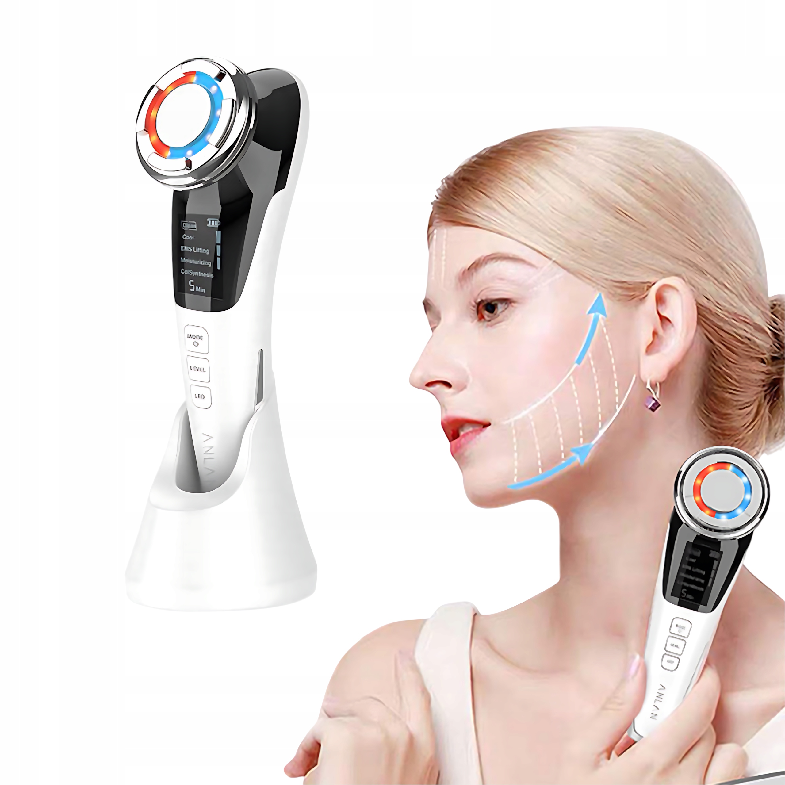 Bezdrátový Masážní Přístroj na obličej Anlan 01-adry11-001 Ems