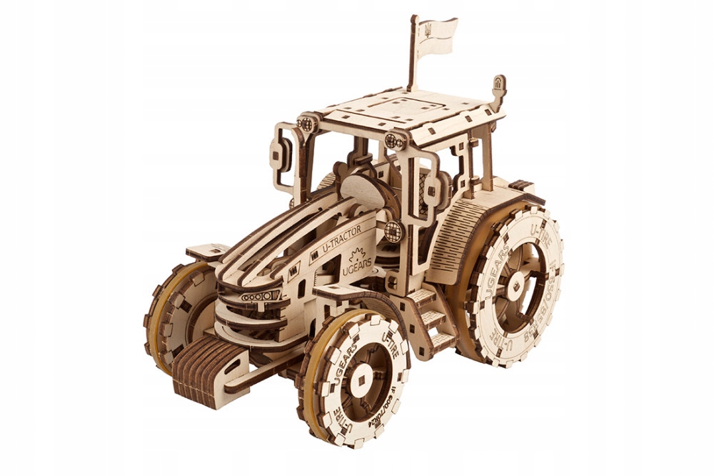 Ugears Traktor Zwycięża drewniany mechaniczny model 3D do składania