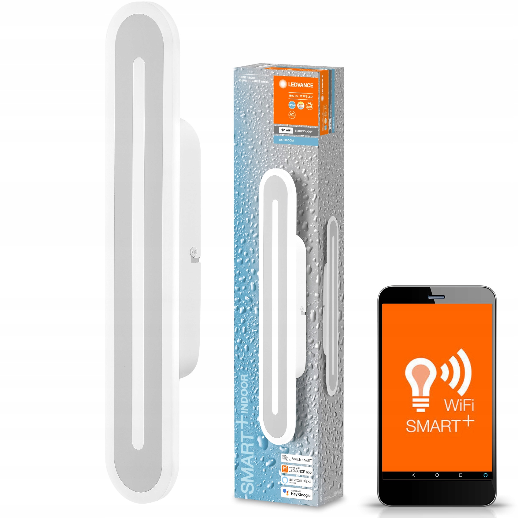 Led nástenná kúpeľňová lampa na stenu 17W Cct 40cm IP44 Smart+ WiFi Ledvance