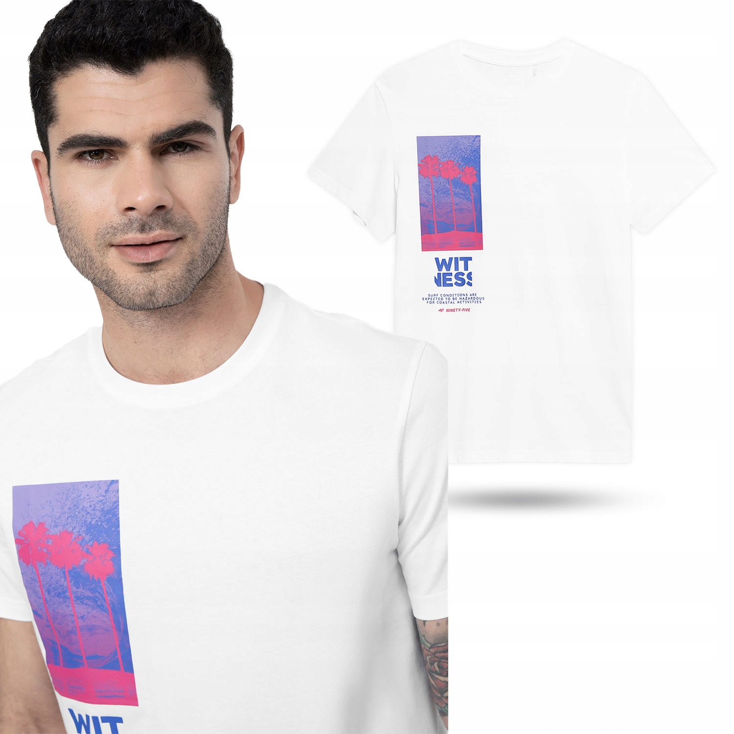 KOSZULKA MĘSKA 4F T-SHIRT BAWEŁNIANY SPORTOWY SS23M361 Marka 4F