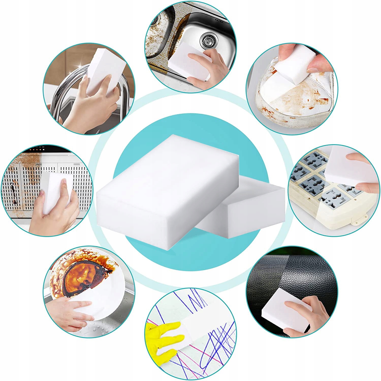 MAGICZNA GĄBKA mocne bezpieczne MAGICZNE GĄBKI DO ZABRUDZEŃ 100 SZTUK Producent Falcon