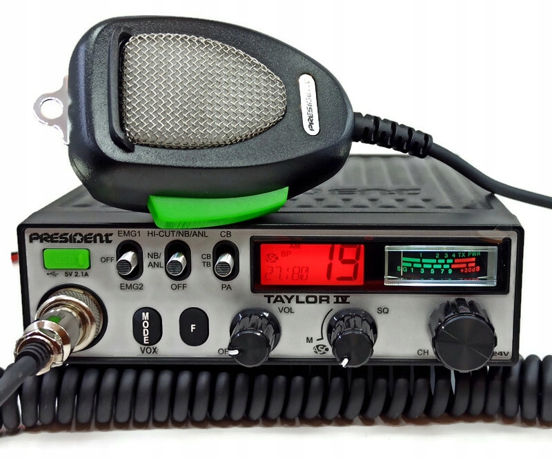 Cb radio President Taylor IV DM 12V/24V mikrofon Digimike z redukcją szumów