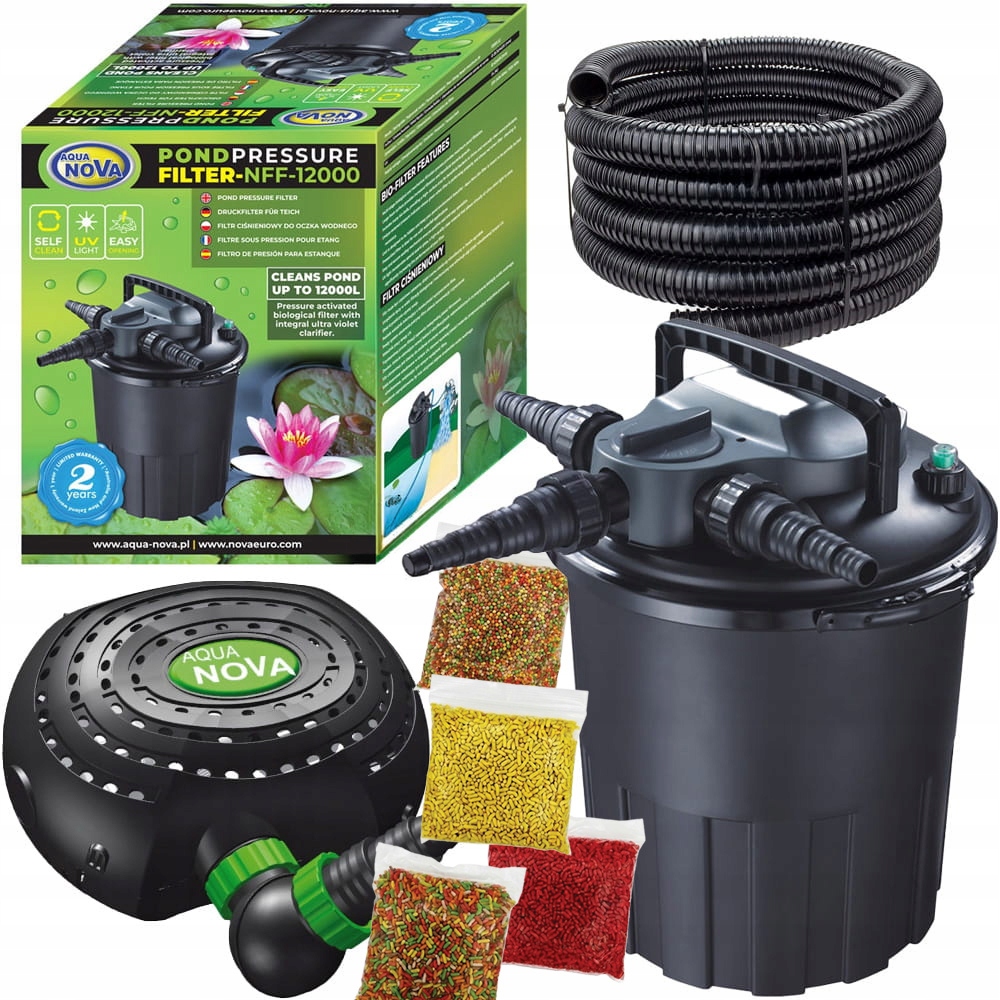 Aqua Nova čerpadlo Nfpx 6500 filtr NFF-12000 do očka sada Set 22 Dárek