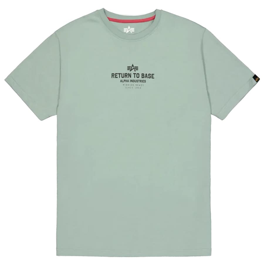 Tričko Bavlněné tričko Alpha Industries Return to Base Frost Green L