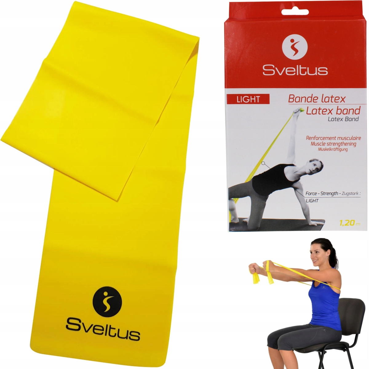 

Guma Taśma Do Ćwiczeń Oporowa Light Żółta Sveltus