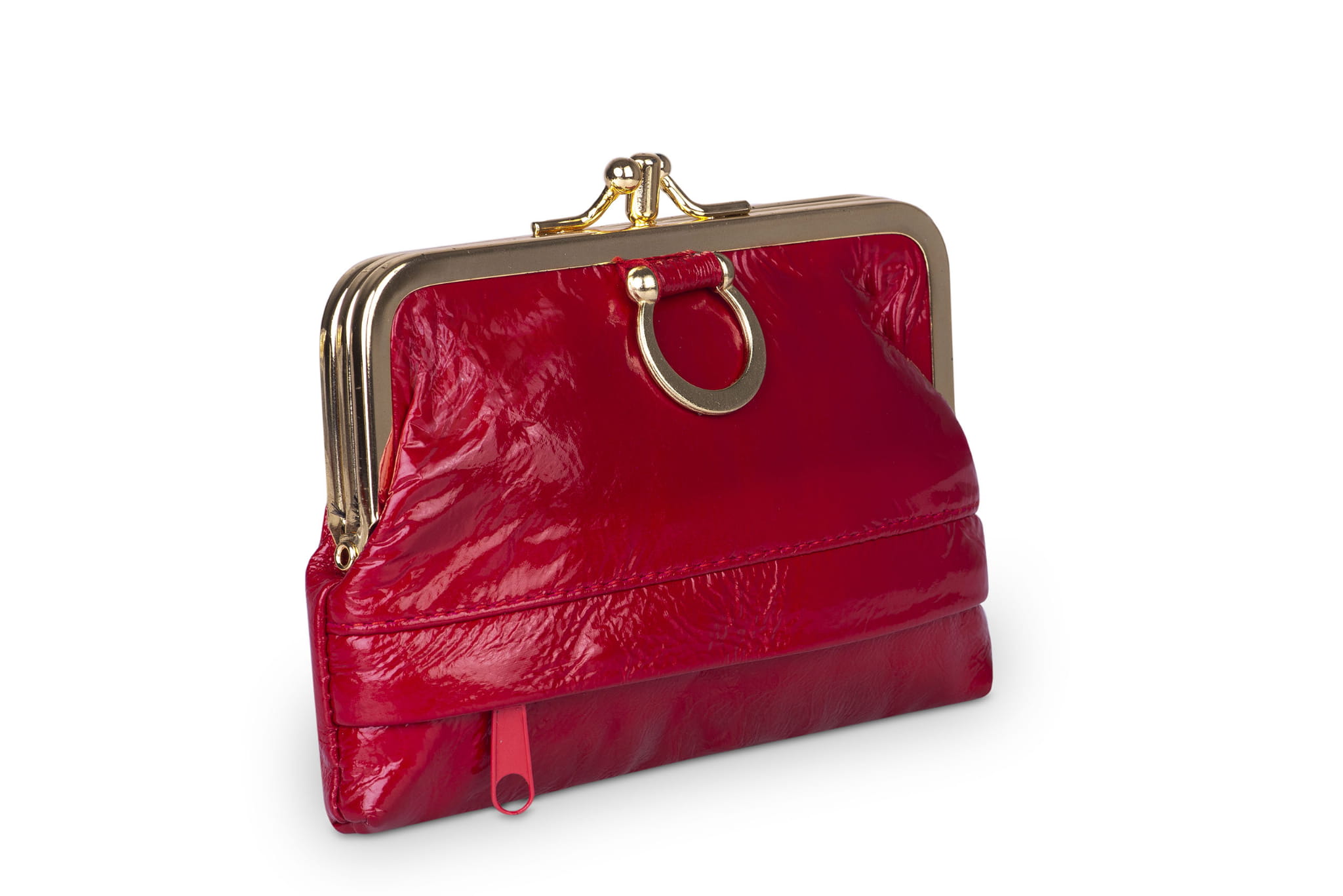 

Średnia Portmonetka Skórzana Kaletnik Czerwona