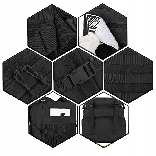 QT&QY Plecak Taktyczny Wojskowy 45L Męski Survival Outdoor MOLLE Camping — miniatura 6