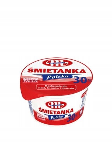 Levně 8x Polská smetana 30% Mlekovita 200 Ml