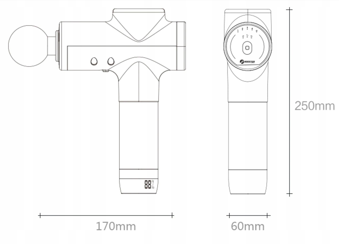 Masażer BOOSTER M2-B 125 W Liczba poziomów prędkości 7
