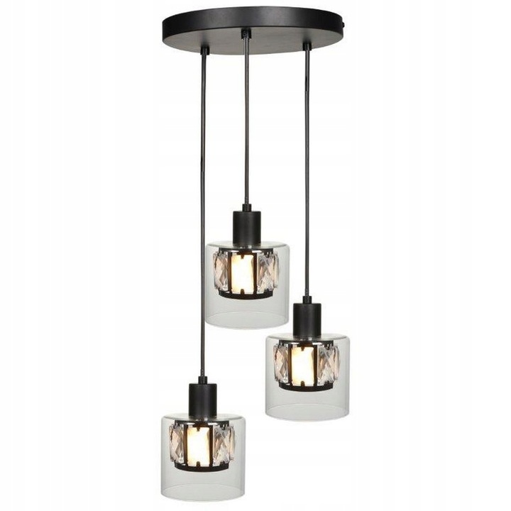 Dekorativní lampa na kole Elmo černá lampa glamour nad postel v ložnici