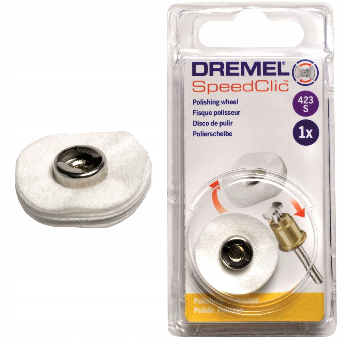 

Tarcza polerska z tkaniny 423S Speedclic Dremel