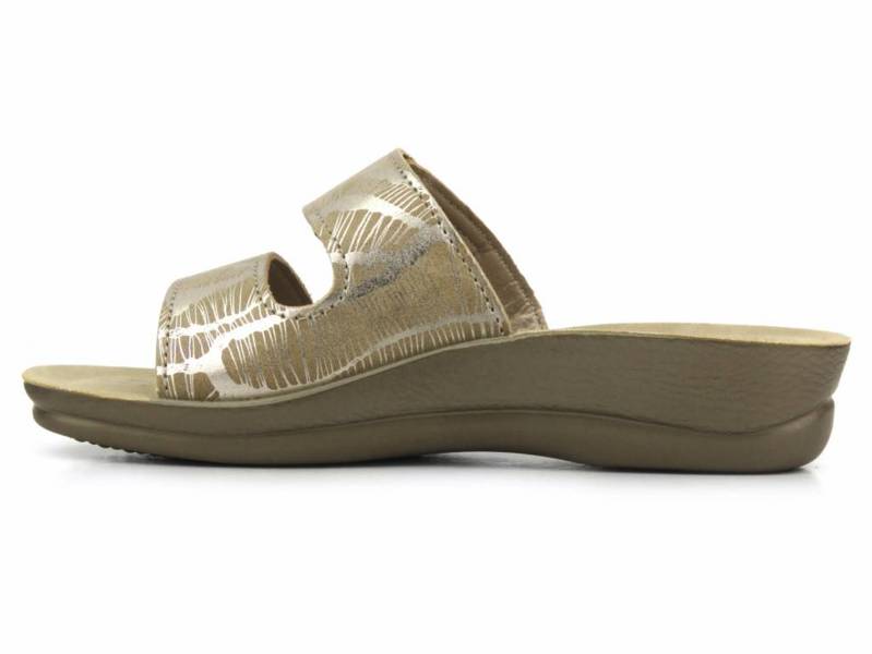 KLAPKI DAMSKIE INBLU VR-60 ZŁOTE BUTY NA LATO RZEP Oryginalne opakowanie producenta pudełko