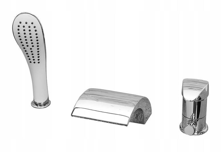 Sada Batérií Do Vane 3-OTVOROVÁ Vaňa S Vodopádom A Kohútikom