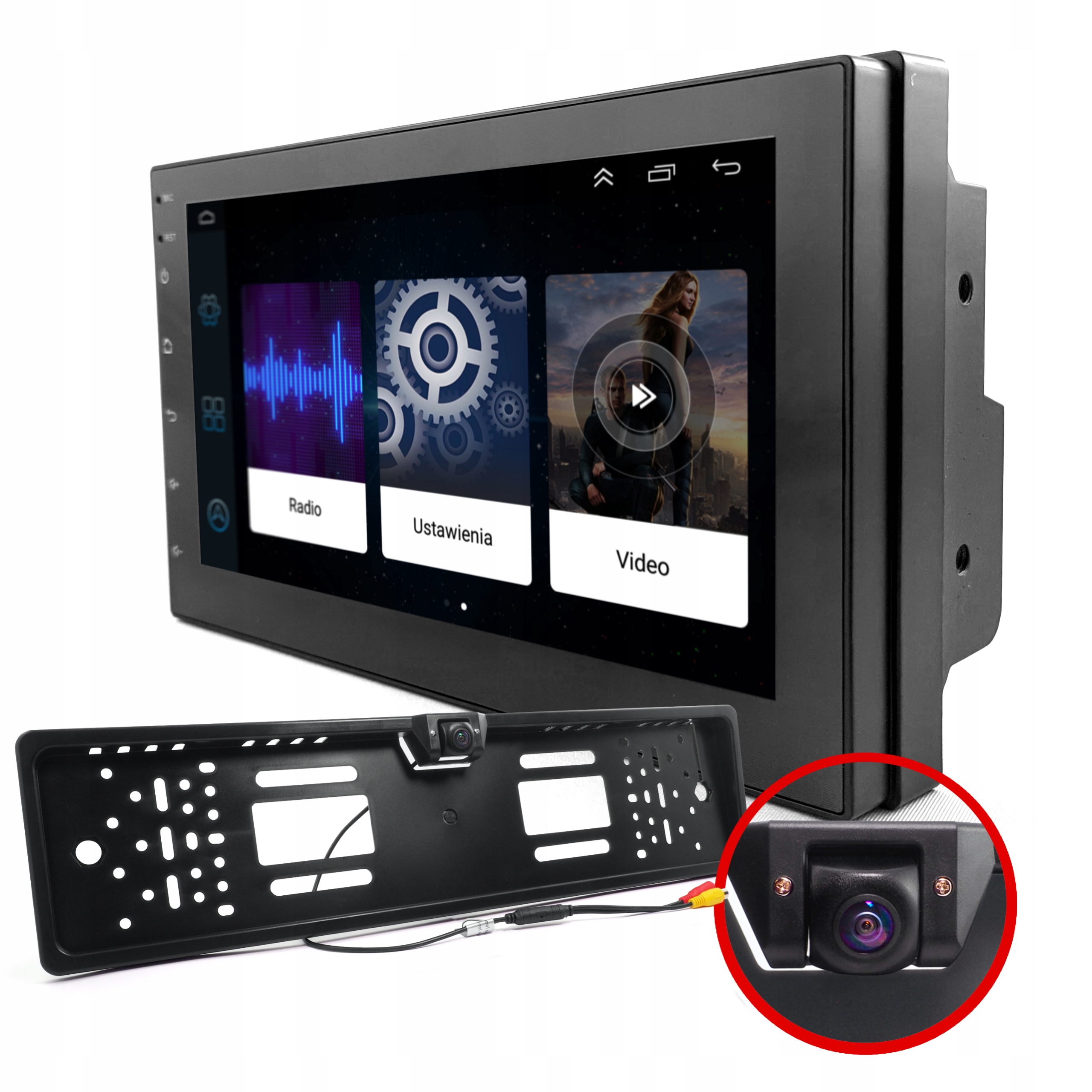 Rádio 2DIN 7011S Android Gps navigace LCD 7" couvací kamera